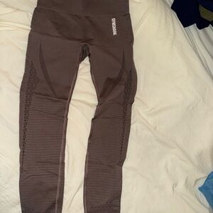 Gymshark Brown Leggings with Textured Panels